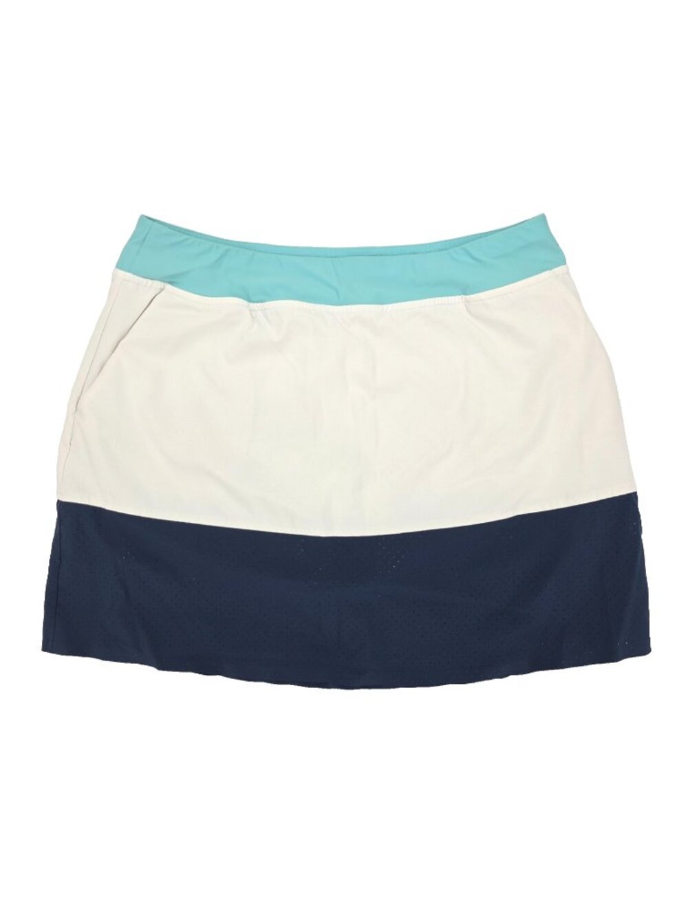 Skechers Performance Go Golf Skirt Skort Womens Medium White Blue Colorblock